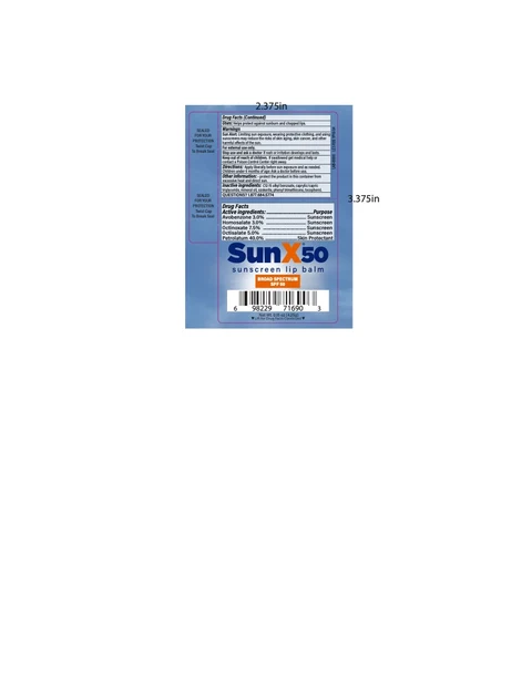 Sun X SPF 50 Broad Spectrum Sunscreen Lip Balm 포장