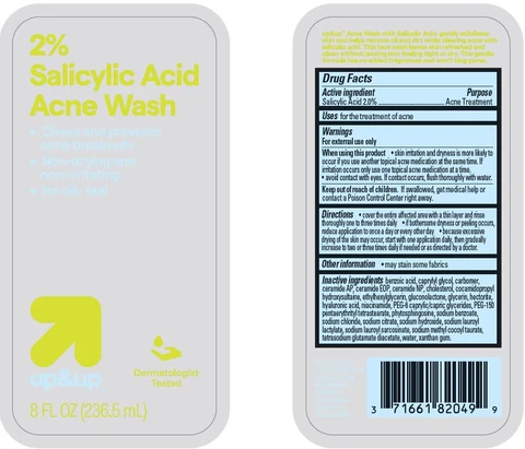 Target Up and Up Salicylic Acid Acne Wash packaging