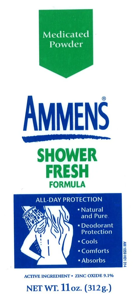 Ammens Medicated Powder Shower Fresh Formula 포장
