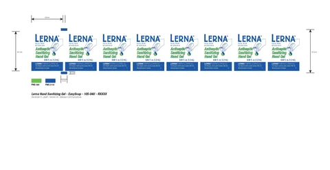 Lerna Antiseptic Sanitizing Hand Gel packaging