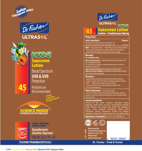 UltrasolSunscreenKIDS Sunscreen Lotion Continuous Spray SPF 45 포장