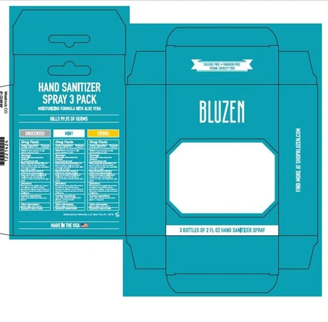 BluZen Hand Sanitizer Kit 포장