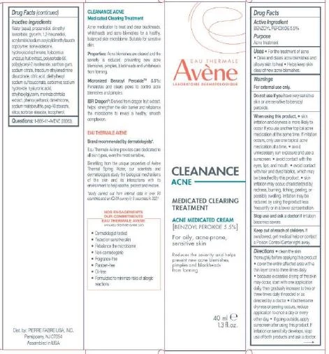 Avene Cleanance Acne Medicated Clearing Treatment 포장