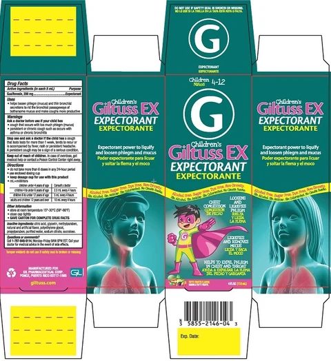 Childrens Giltuss EX Expectorant packaging