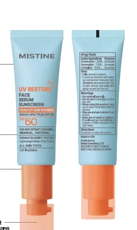 UV RESTORE FACE SERUM SUNSCREEN SPF 50 포장