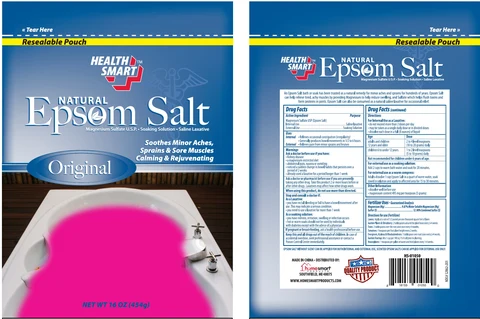 Health Smart Natural Epsom Salt packaging