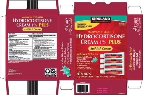 kirkland signature hydrocortisone plusmaximum strength 포장