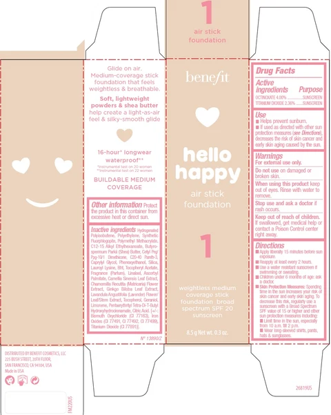 Benefit Hello Happy Air Foundation Shade 1 포장