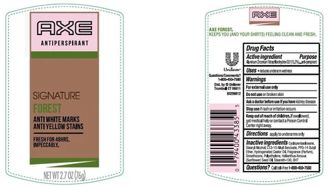 Axe Signature Forest Antiperspirant Deodorant 포장