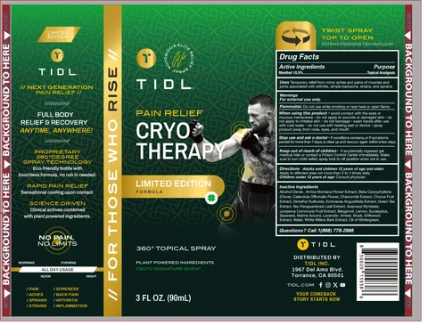 TIDL Pain Relief CRYO Therapy Limited Edition 포장
