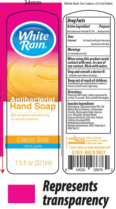 White Rain Antibacterial Hand Classic Gold packaging