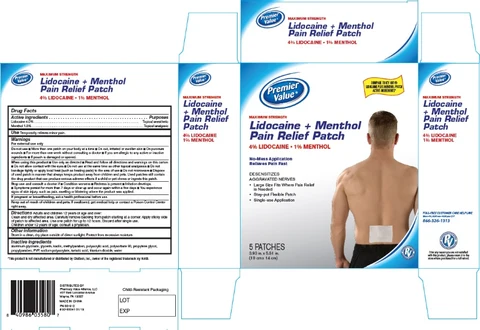 Lidocaine plus Menthol packaging