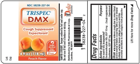 TRISPEC DMX Cough Suppressant Expectorant Peach Flavor 포장