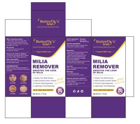 Butterflys tear MILIA REMOVER packaging