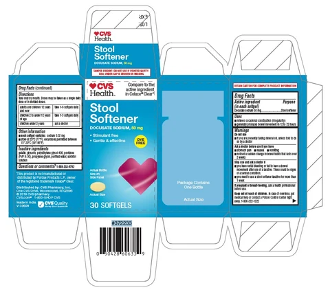 CVS Health Stool Softener Clear 포장