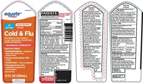 equate daytime cold and flu packaging