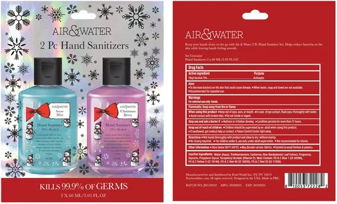 Air and Water Hand Sanitizer Kit 포장
