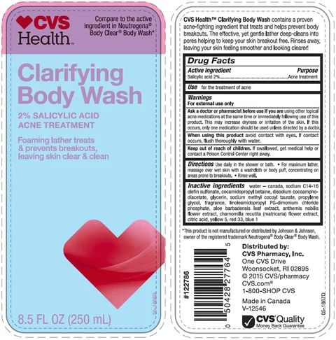 CVS Clarifying Body WashAcne Treatment packaging