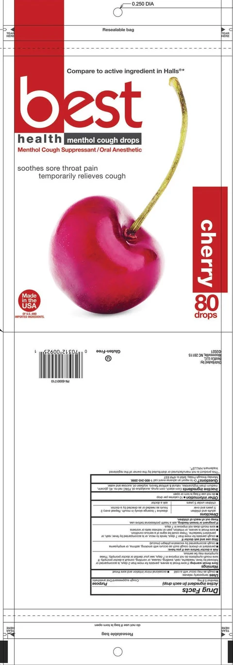 Cherry Cough Drops packaging
