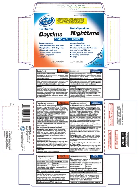 COLD AND FLU MULTI-SYMPTOM RELIEF/COLD AND FLU NIGHTTIME RELIEF packaging