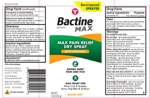 Bactine Max Dry 포장