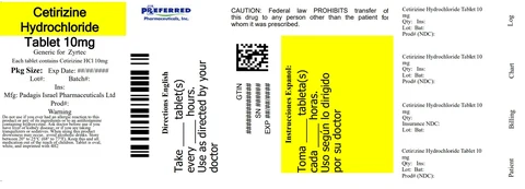 cetirizine hydrochloride packaging
