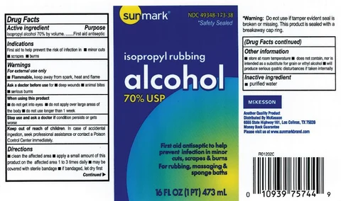 Sunmark Isopropyl Rubbing Alcohol 70 Percent 포장