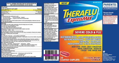 Theraflu ExpressMax Severe Cold and Flu Caplets packaging