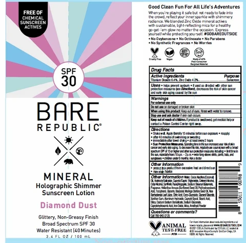 Bare Republic Mineral Shimmer SPF 30 Diamond Dust 포장