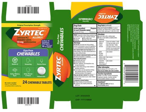 Zyrtec 포장