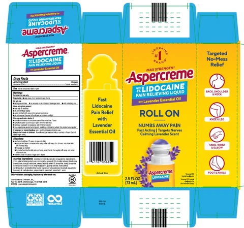 Aspercreme Lidocaine No-Mess plus Lavender 포장
