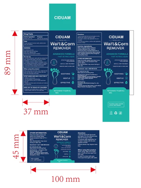 CIDUAM Wart Corn Remover 포장