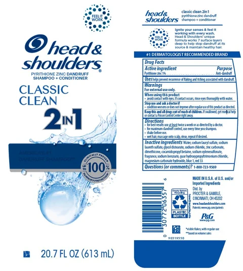 Head and Shoulders 2in1Classic Clean packaging