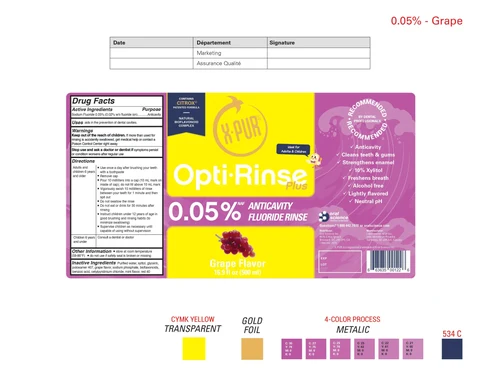 X-Pur Opti-Rinse Plus packaging