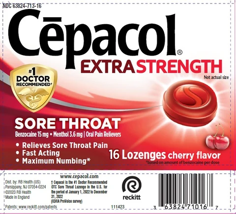 CepacolExtra Strength Sore Throat cherry 포장
