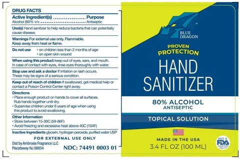 Blue Dragon Hand Sanitizer 포장