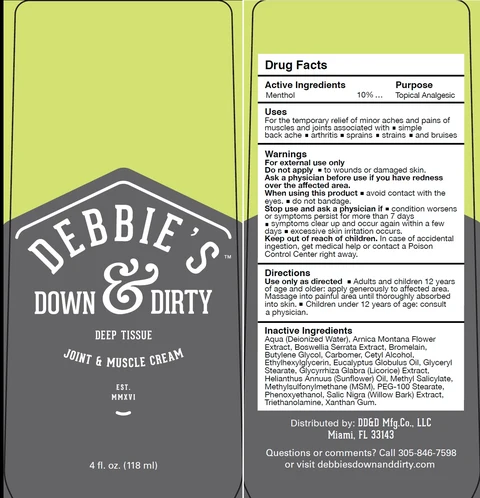 Debbies Down and Dirty Deep Tissue Joint and Muscle 포장