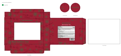 BODY PRESCRIPTIONS Hand Sanitizer Trio CRANBERRY WINTER BERRY PEPPERMINT 포장