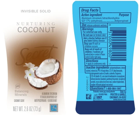 Secret Nurturing Coconut Invisible Solid 포장