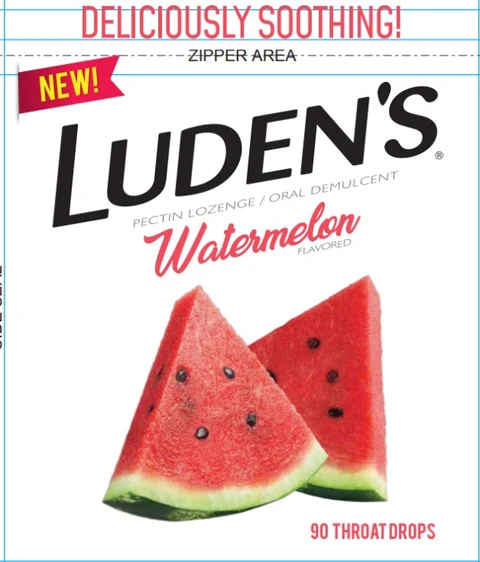 Principal Display Panel Luden’s Pectin Lozenge/Oral Demulcent Watermelon 90 Throat Drops