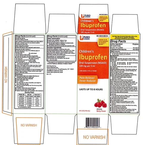Childrens Ibuprofen Oral Suspension Original Berry Flavor packaging