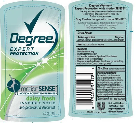 DegreeExpert Protection Motion Sense Daisy Fresh 포장