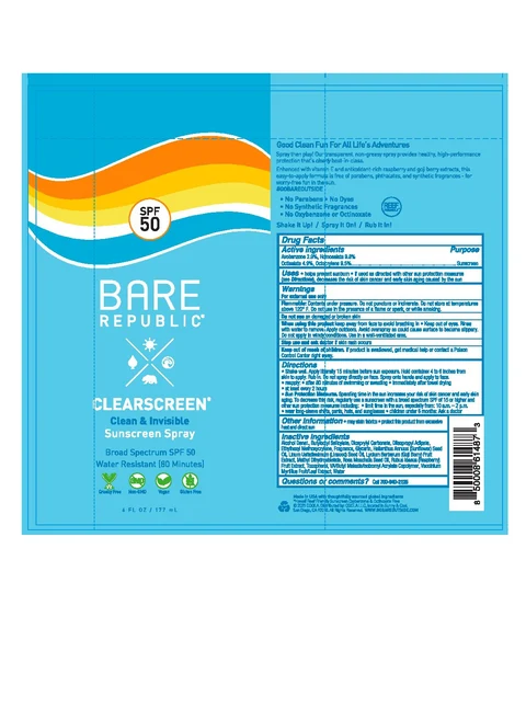 Bare Republic ClearscreenSPF 50 포장