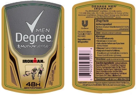 DegreeMotionSense Ironman Antiperspirant Deodorant 포장