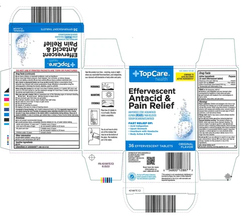 TopCare Effervescent Antacid and Pain Relief packaging