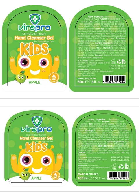 VIRAPRO KIDS HAND CLEANSER 포장