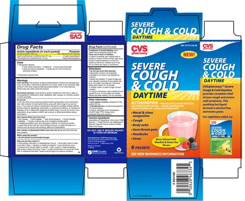 CVS Pharmacy Daytime Severe Cough and ColdBerry infused with Menthol and Green Tea flavors 포장