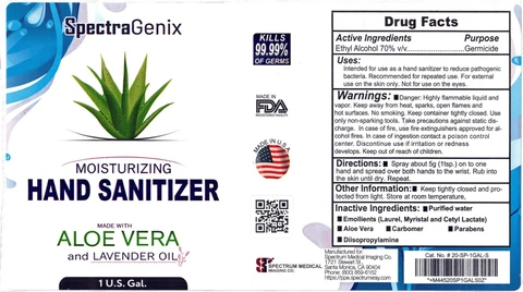 SpectraGenix Hand SanitizerAntiseptic Hand Wash packaging