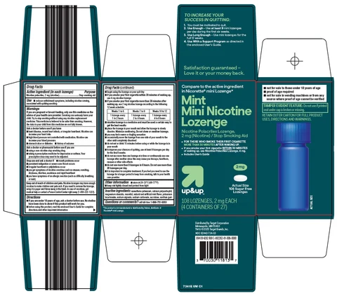 up and up mint mini nicotine 포장