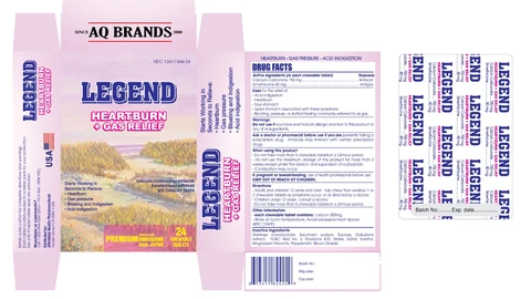LEGEND PREMIUM HEARTBURN CHEWABLE packaging